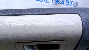 Door trim card rear left Ford Flex 09-12 prerest, black with beige insert rubber, armrest beige rubber, dent, scuffs, scratches