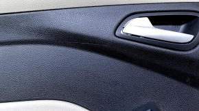 Door trim card rear left Ford Focus mk3 11-18 beige, with black insert, armrest beige plastic, scratches, abrasions