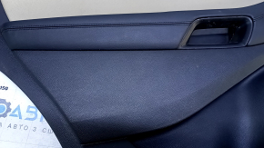 Door trim card rear left Ford Edge 15-18 black with beige insert cloth, armrest black leather, scratches, abrasions, dent