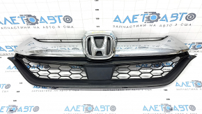Radiator grill assembly Honda CRV 17-19 with badge, under radar cruise, broken fasteners, sand