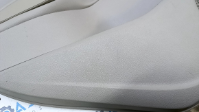 Door trim card rear left Ford Escape MK3 13-16 prerest beige with beige insert plastic, armrest beige leather, scuffs, scratches, scuffs