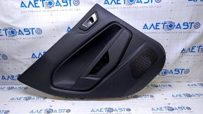 Door trim card rear left Ford Fiesta 11-19 black with black insert plastic, armrest black plastic, scratches, abrasions