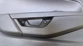 Door trim card rear left Ford Fiesta 11-19 black with black insert plastic, armrest black plastic, scratches, abrasions