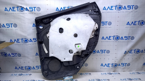 Door trim card rear left Ford C-max MK2 13-18 black with black insert plastic, armrest black leather, under tweeter, scratches, abrasions