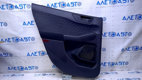 Door trim card rear left Ford Escape MK4 20-22 black with black insert plastic, armrest black cloth, scuffs, scratches