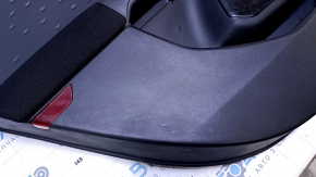Door trim card rear left Ford Escape MK4 20-22 black with black insert plastic, armrest black cloth, scuffs, scratches