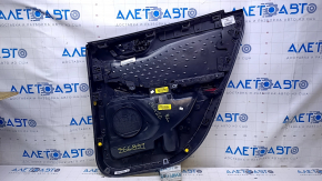 Door trim card rear left Ford Escape MK4 20-22 black with black insert plastic, armrest black cloth, scuffs, scratches