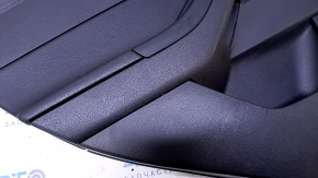 Door trim card rear left Ford Focus mk3 15-18 black with black insert plastic, armrest black plastic, handle black matte, under fur window lifter, scratches, abrasions