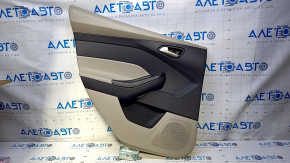 Door trim card rear left Ford Focus mk3 11-18 beige, with black insert, armrest beige plastic, scratches, abrasions, scuffs