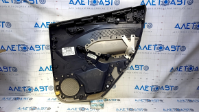 Door trim card rear left Ford Focus mk3 11-18 beige, with black insert, armrest beige plastic, scratches, abrasions, scuffs