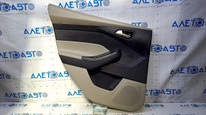 Door trim card rear left Ford Focus mk3 11-18 beige, with black insert, armrest beige plastic, scratches, abrasions