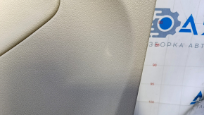 Door trim card rear left Ford C-max MK2 13-18 beige with beige insert plastic, armrest beige leather, scratches, abrasions, whitened plastic