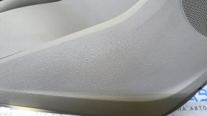 Door trim card rear left Ford C-max MK2 13-18 beige with beige insert plastic, armrest beige leather, scratches, abrasions, whitened plastic