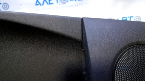 Door trim card rear left Ford Escape MK3 17-19 rest black with black insert plastic, armrest black leather, under tweeter, scratches, abrasions