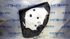 Door trim card rear left Ford Escape MK3 17-19 rest black with black insert plastic, armrest black leather, under tweeter, scratches, abrasions