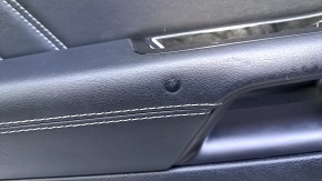 Door trim card rear left Ford Edge 15-18 Sport black with black insert leather white stitching, armrest black leather white stitching, dents, abrasions, scratches