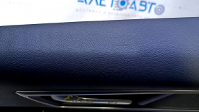 Door trim card rear left Ford Edge 15-18 Sport black with black insert leather white stitching, armrest black leather white stitching, dents, abrasions, scratches