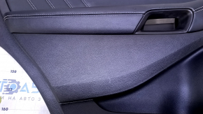 Door trim card rear left Ford Edge 15-18 Sport black with black insert leather white stitching, armrest black leather white stitching, dents, abrasions, scratches