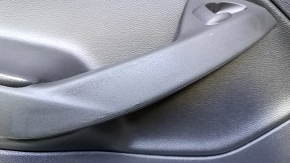 Door trim card rear left Ford C-max MK2 13-18 black with black insert plastic, armrest black leather, scratches, abrasions