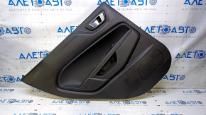 Door trim card rear left Ford Fiesta 11-19 black with black insert plastic, armrest black plastic, scratches, abrasions