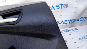 Door trim card rear left Ford Focus mk3 11-18 beige, with black insert plastic, armrest beige plastic, scratches, abrasions