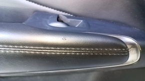 Door trim card rear left Lincoln MKC 15- black with black insert leather, armrest black leather, molding light wood structure, dents, scuffs, abrasions, scratches
