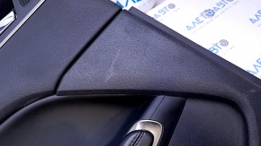 Door trim card rear left Lincoln MKC 15- black with black insert leather, armrest black leather, molding light wood structure, dents, scuffs, abrasions, scratches