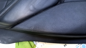 Door trim card rear left Lincoln MKC 15- black with black insert leather, armrest black leather, molding light wood structure, dents, scuffs, abrasions, scratches