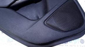 Door trim card rear left Lincoln MKC 15- black with black insert leather, armrest black leather, molding light wood structure, dents, scuffs, abrasions, scratches
