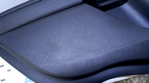 Door trim card rear left Ford Fusion mk5 13-16 black with gray insert cloth, armrest black leather, molding gray gloss, scratches, dents, abrasions