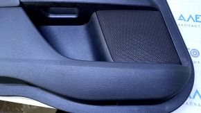 Door trim card rear left Ford Fusion mk5 13-16 black with gray insert cloth, armrest black leather, molding gray gloss, scratches, dents, abrasions
