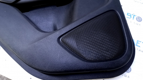 Door trim card rear left Lincoln MKC 15- black with black insert leather, armrest black leather, molding light wood structure, dents, abrasions, scratches
