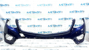 Front bumper bare Mercedes GLC 300/350e 16-19 without parking sensors, blue