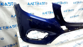 Front bumper bare Mercedes GLC 300/350e 16-19 without parking sensors, blue