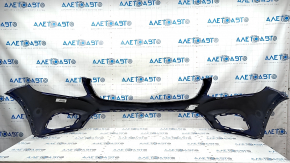 Front bumper bare Mercedes GLC 300/350e 16-19 without parking sensors, blue