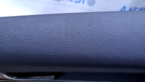 Door trim card rear left Lincoln MKX 16- beige with beige insert leather, brown armrest leather, insert temon wood structure, under the tweeter, scuff, dents, scratches