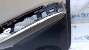 Door trim card rear left Lexus IS 14-20 black with gray insert leather, armrest gray leather, molding gray structure, scuffs, scratches, dent