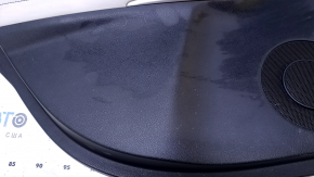 Door trim card rear left Lexus IS 14-20 black with gray insert leather, armrest gray leather, molding gray structure, scuffs, scratches, dent