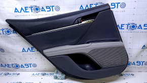 Door trim card rear left Toyota Camry v70 18- dark gray with gray insert plastic, gray rubber armrest, chrome molding, scuffs, scratches