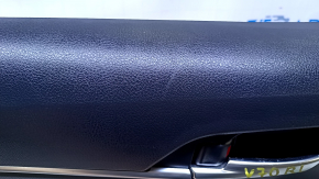 Door trim card rear left Toyota Camry v70 18- dark gray with gray insert plastic, gray rubber armrest, chrome molding, scuffs, scratches