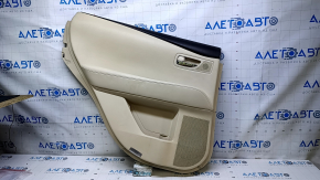 Door trim card rear left Lexus RX350 RX450h 10-15 beige with beige insert leather, armrest beige leather, scuffs, scratches, abrasions, for dry cleaning