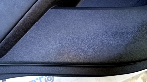 Door trim card rear left Lexus RX350 RX450h 10-15 black with black insert leather, armrest black leather, dents, bumps, scratches, abrasions