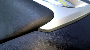 Door trim card rear left Lexus CT200h 11-17 black with black insert leather, armrest black leather, molding gray structure, abrasions, scratches, scuffs
