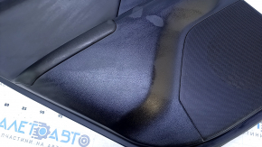 Door trim card rear left Lexus CT200h 11-17 black with black insert leather, armrest black leather, molding gray structure, scuffs, scratches