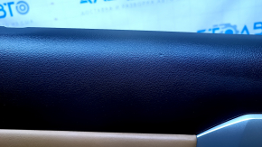 Door trim card rear left Lexus CT200h 11-17 black with orange insert leather, armrest orange leather, molding gray structure, scratches, abrasions, bump