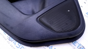Door trim card rear left Lincoln MKC 15- black with black insert leather, armrest black leather, molding gray structure, under the tweeter, dents, bumps, abrasions, scratches