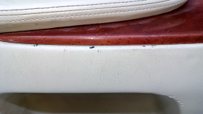 Door trim card rear left Lexus GS300 GS350 GS430 GS450h 06-07 beige with beige insert leather, armrest beige leather, trim wood gloss, scuffs, abrasions, scratches, for dry cleaning