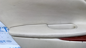Door trim card rear left Lexus GS300 GS350 GS430 GS450h 06-07 beige with beige insert leather, armrest beige leather, trim wood gloss, scuffs, abrasions, scratches, for dry cleaning
