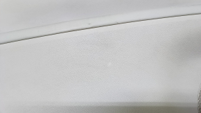 Door trim card rear left Lexus ES300h ES350 13-18 beige with beige insert leather, armrest beige leather, molding under wood gloss, dents, abrasions, scratches, whitened plastic