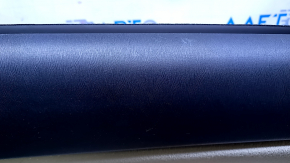 Door trim card rear left Toyota Prius V 12-17 beige with beb insert cloth, armrest beige cloth, scuffs, scratches